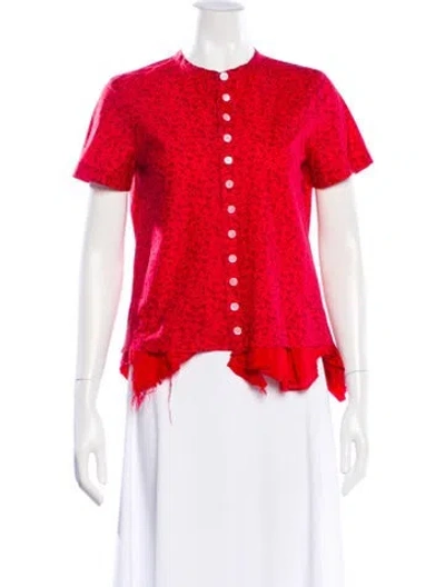 Pre-owned Tricot Comme Des Garcons Vintage 2005 Button-up Top In Red