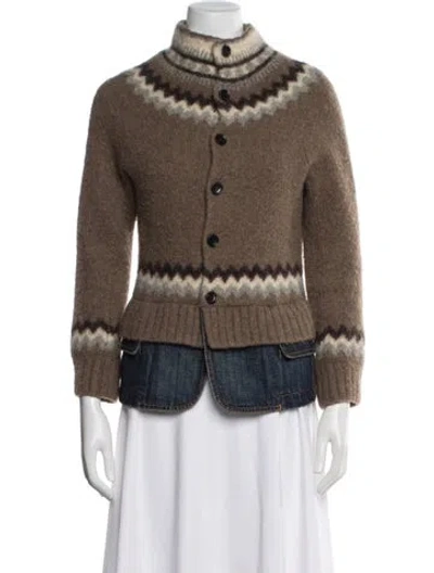 Pre-owned Tricot Comme Des Garcons Vintage 2005 Jacket In Brown