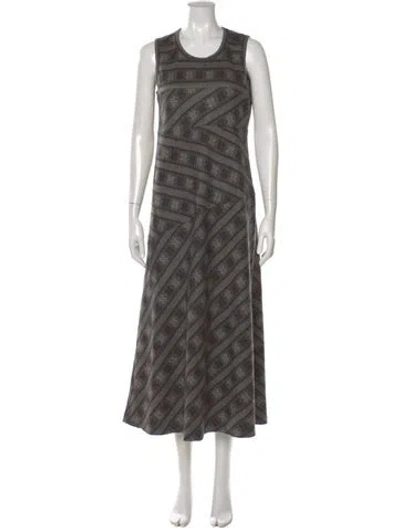 Pre-owned Tricot Comme Des Garcons Vintage Long Dress In Gray