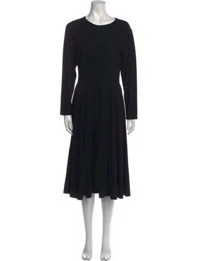 Pre-owned Tricot Comme Des Garcons Vintage Midi Length Dress In Black