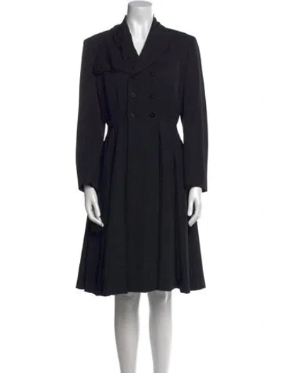 Pre-owned Tricot Comme Des Garcons Vintage Midi Length Dress In Black