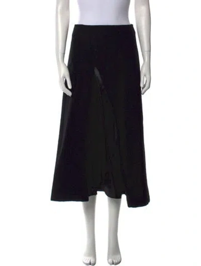Pre-owned Tricot Comme Des Garcons Vintage Midi Length Skirt In Black