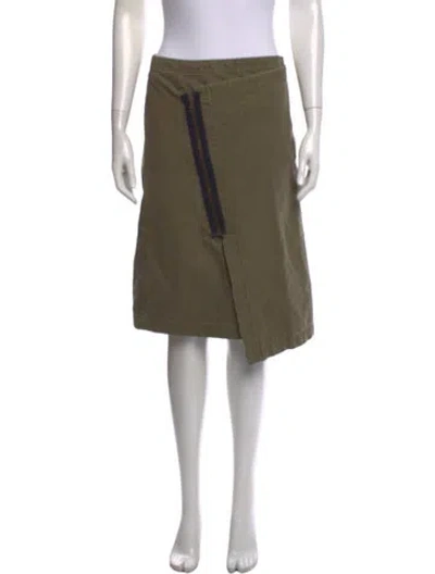 Pre-owned Tricot Comme Des Garcons Vintage Midi Length Skirt In Green