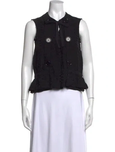 Pre-owned Tricot Comme Des Garcons Vintage Sleeveless Top In Black