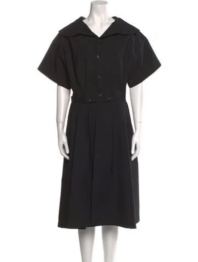 Pre-owned Tricot Comme Des Garcons V-neck Knee-length Dress In Blue