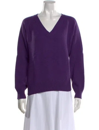Pre-owned Tricot Comme Des Garcons V-neck Sweater In Purple