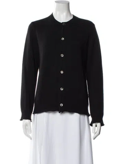 Pre-owned Tricot Comme Des Garcons Wool Crew Neck Sweater In Black