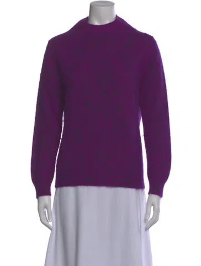 Pre-owned Tricot Comme Des Garcons Wool Crew Neck Sweater In Purple