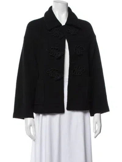 Pre-owned Tricot Comme Des Garcons Wool Jacket In Black