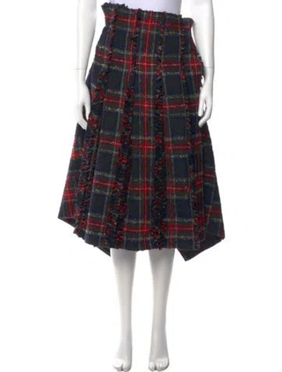 Pre-owned Tricot Comme Des Garcons Wool Long Skirt In Black