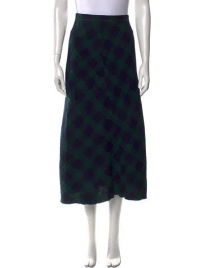 Pre-owned Tricot Comme Des Garcons Wool Midi Length Skirt In Blue