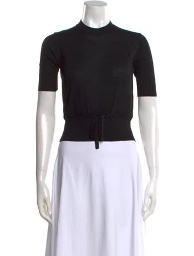 Pre-owned Tricot Comme Des Garcons Wool Mock Neck Sweater In Black