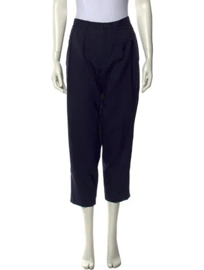 Pre-owned Tricot Comme Des Garcons Wool Straight Leg Pants In Blue