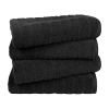 Trident 100% Cotton Soft And Absorbent 4-pc. Quick Dry Bath Towel In Black