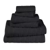 Trident 100% Cotton Soft And Absorbent 6-pc. Quick Dry Bath Towel Set In Black