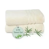 Trident Cotton And Viscose From Bamboo 2-pc. Bath Towel In Sand