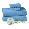 Trident Cotton And Viscose From Bamboo 4-pc. Bath Towel Set In Blue