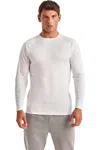 Tridri Panelled Long Sleeve Tech T-shirt In White