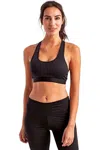 Tridri Women's Medium Impact Sports Bra In Black