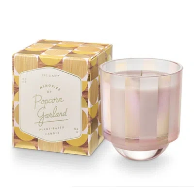 Tried & True Memory Lane Popcorn Garland Boxed Glass Candle In Pink