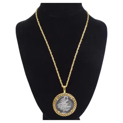 Pre-owned Trifari 18k Gold Plated Scorpion Pendent Necklace In Multi