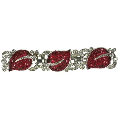 Pre-owned Trifari Alfred Philippe Invisibly Set Brooch In Brown