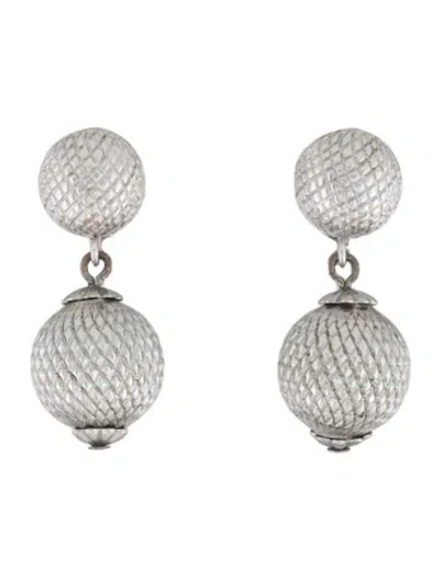 Pre-owned Trifari Bead Drop Earrings In Multicolor