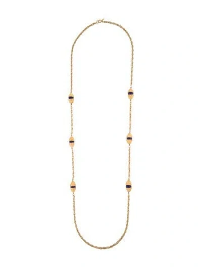 Pre-owned Trifari Bead Station Necklace, 41.5" In Multi