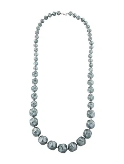Pre-owned Trifari Bead Strand Necklace, 33.5" In Blue