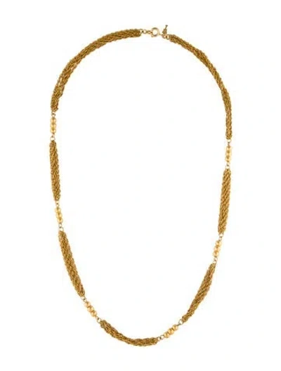 Pre-owned Trifari Beaded Chain Necklace, 23.25" In Multi