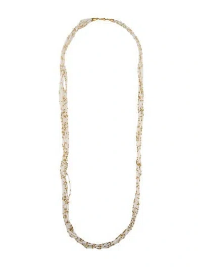 Pre-owned Trifari Beaded Multistrand Necklace, 35"
