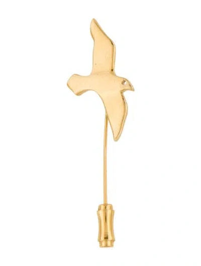 Pre-owned Trifari Bird Stick Pin Brooch In Multi