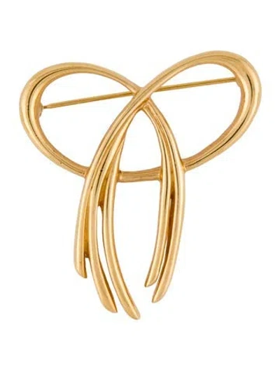 Pre-owned Trifari Bow Pin Brooch In Multi