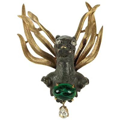 Pre-owned Trifari By Diane Love, Mystical Animal Brooch In Multi