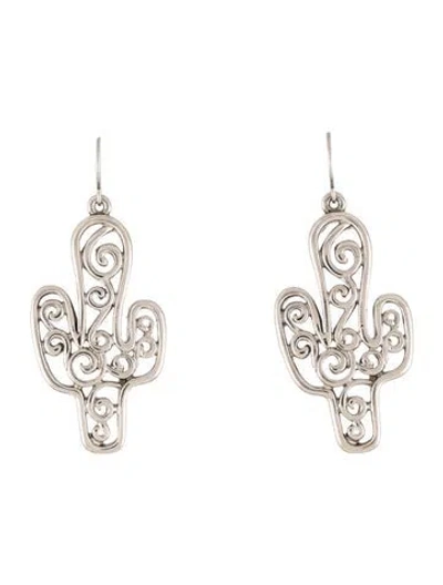 Pre-owned Trifari Cactus Drop Earrings In Multicolor