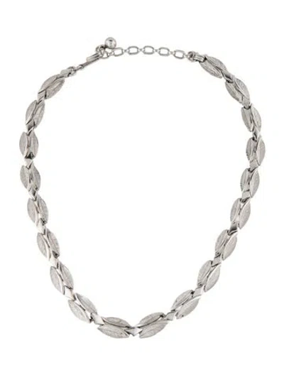 Pre-owned Trifari Chain Necklace, 16.5" In Silver