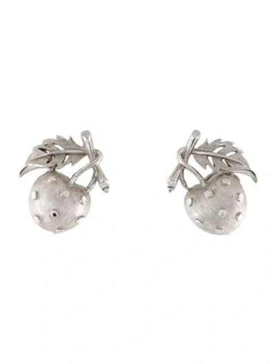 Pre-owned Trifari Cherry Clip On Earrings In Multicolor