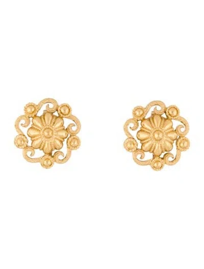 Pre-owned Trifari Clip On Stud Earrings In Multi