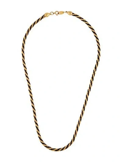 Pre-owned Trifari Cord Rope Chain, 18.75" In Multicolor