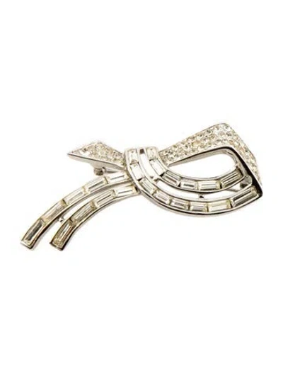 Pre-owned Trifari Crystal Brooch Pin In Multi