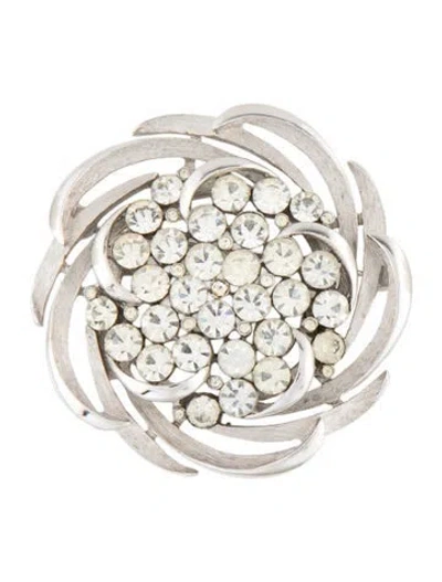 Pre-owned Trifari Crystal Brooch Pin In Multicolor