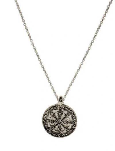 Pre-owned Trifari Crystal Pendant Necklace, 18.25" In Multi