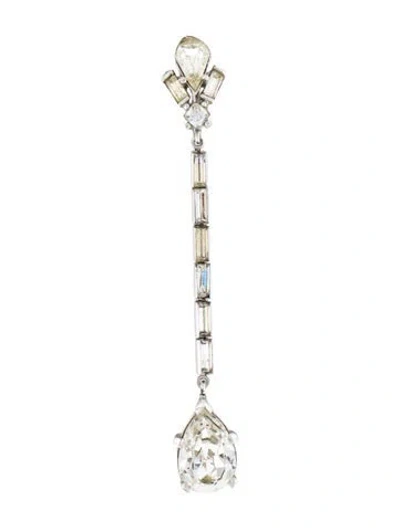 Pre-owned Trifari Crystal Single Drop Earring In Multicolor