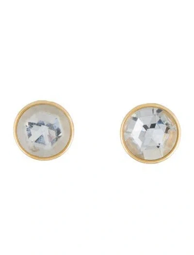 Pre-owned Trifari Crystal Stud Earrings In Multi