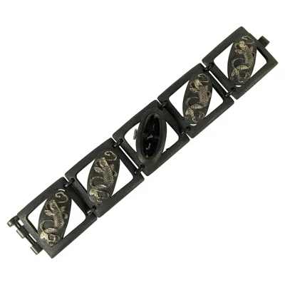 Pre-owned Trifari Diane Love For  Shakudo Style Bracelet Watch In Multi