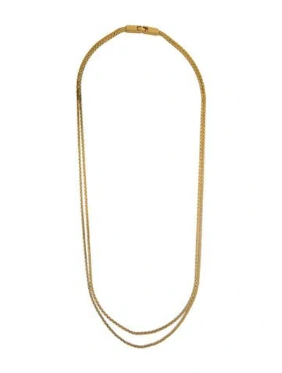 Pre-owned Trifari Double Strand Chain Link Necklace, 29" In Multi