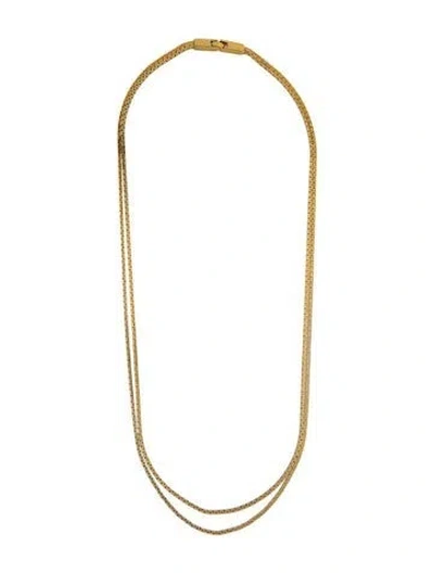 Pre-owned Trifari Double Strand Chain Link Necklace, 29" In Multi