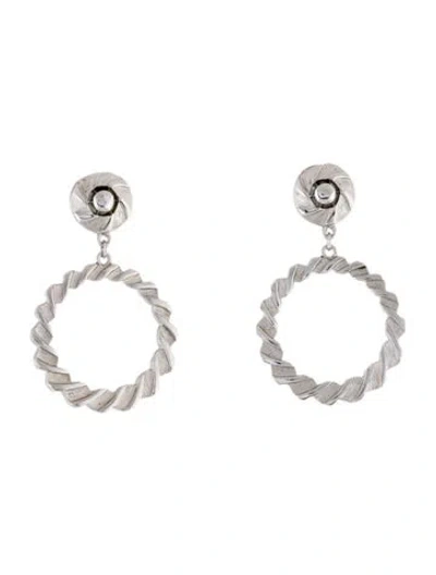 Pre-owned Trifari Drop Clip-on Earrings In Multi
