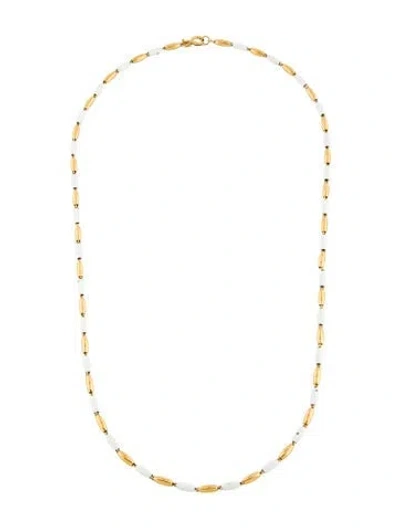 Pre-owned Trifari Enamel Bead Necklace, 24.5" In Multi