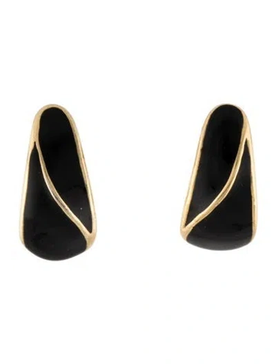 Pre-owned Trifari Enamel Clip-on Earrings In Multi